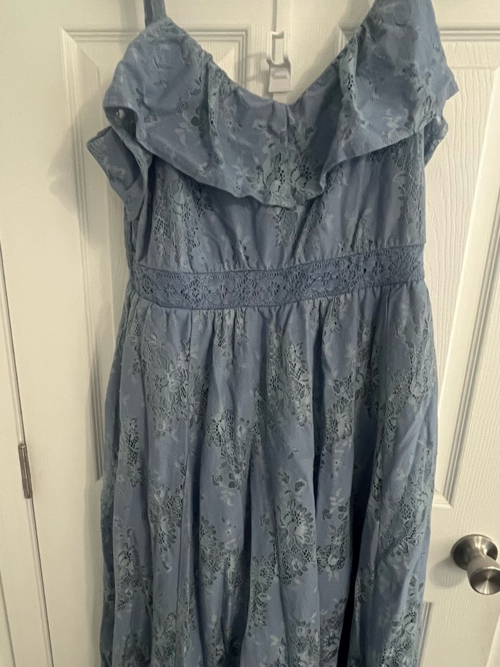 Torrid light blue Lace Ruffle Dress